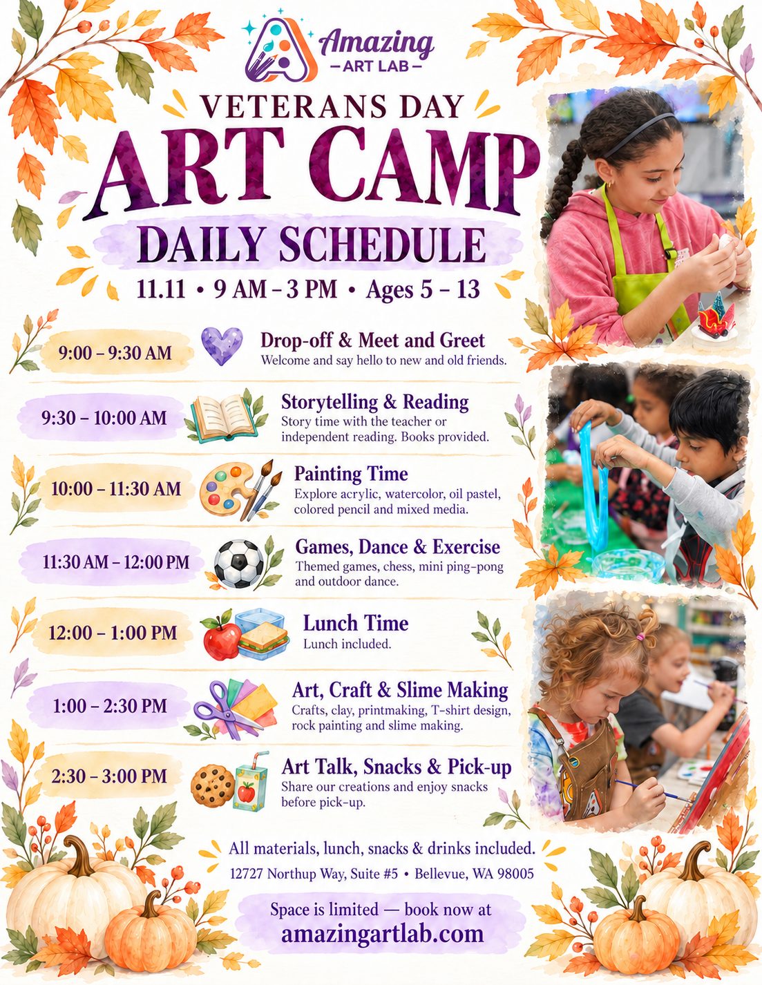 Veteran’s Day Art Camp