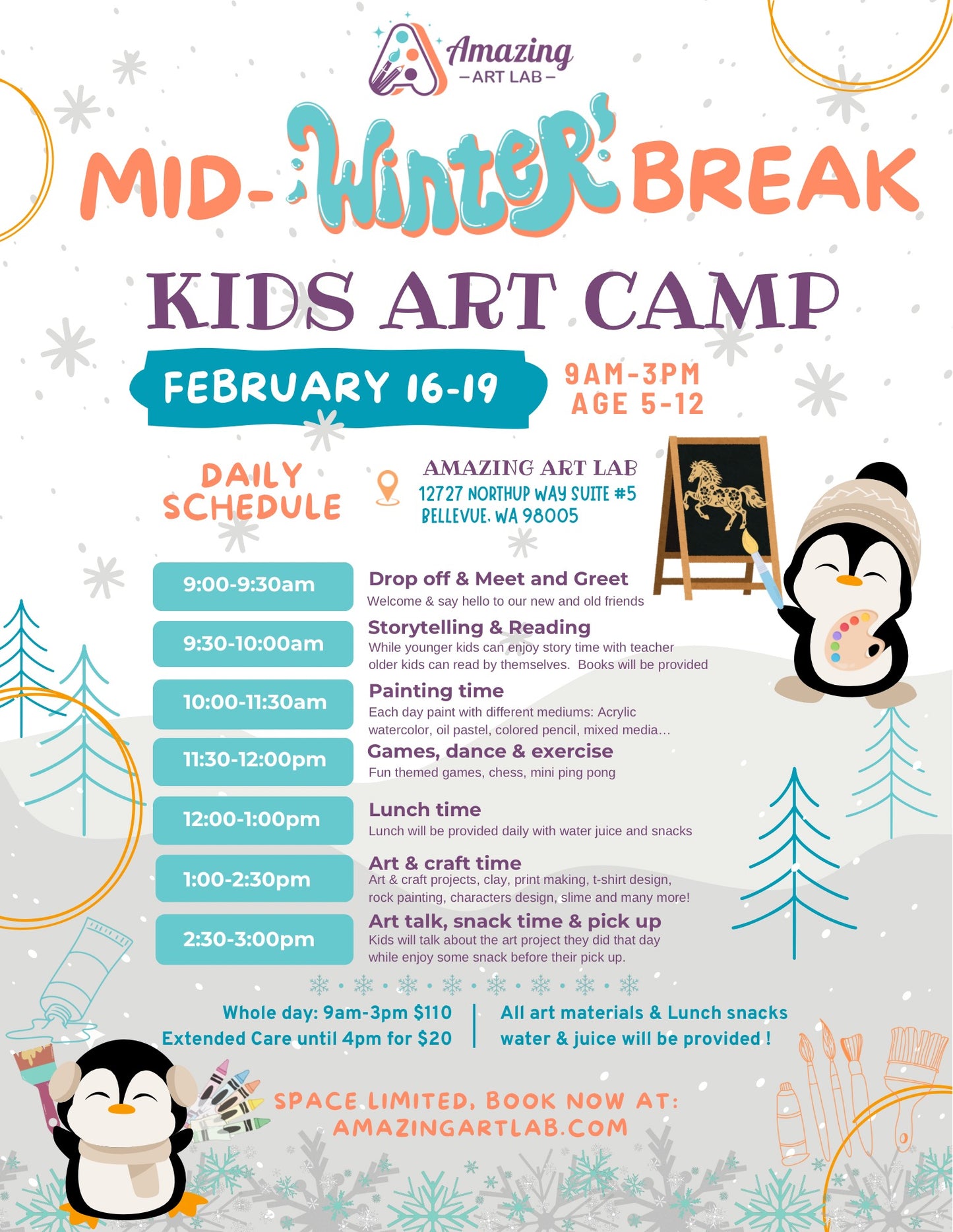 Mid-Winter Break Kids Art Camp