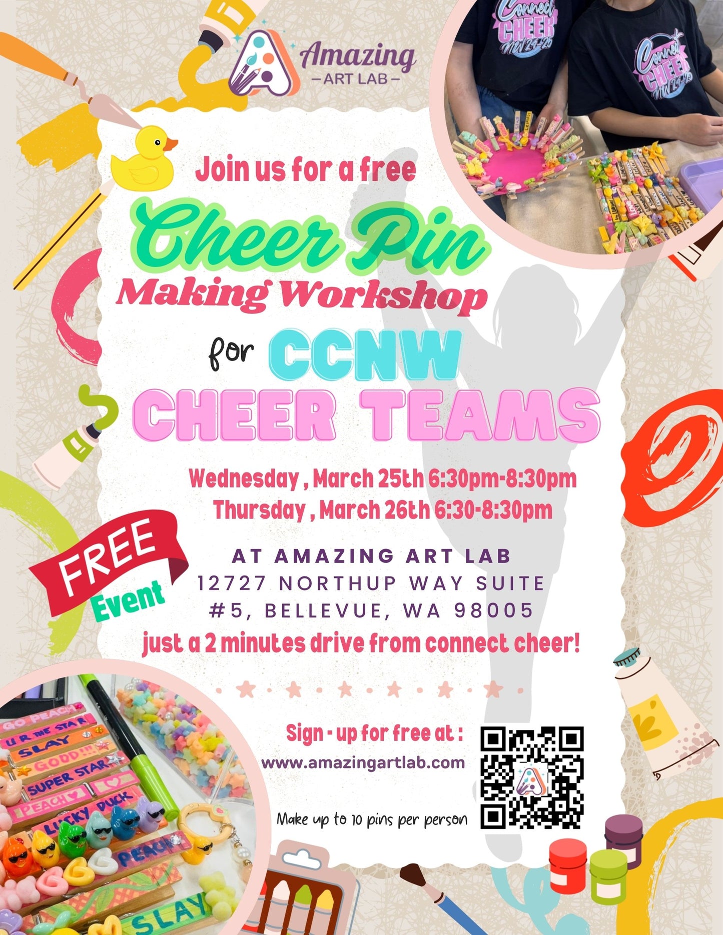 Cheer Pin Making Workshop